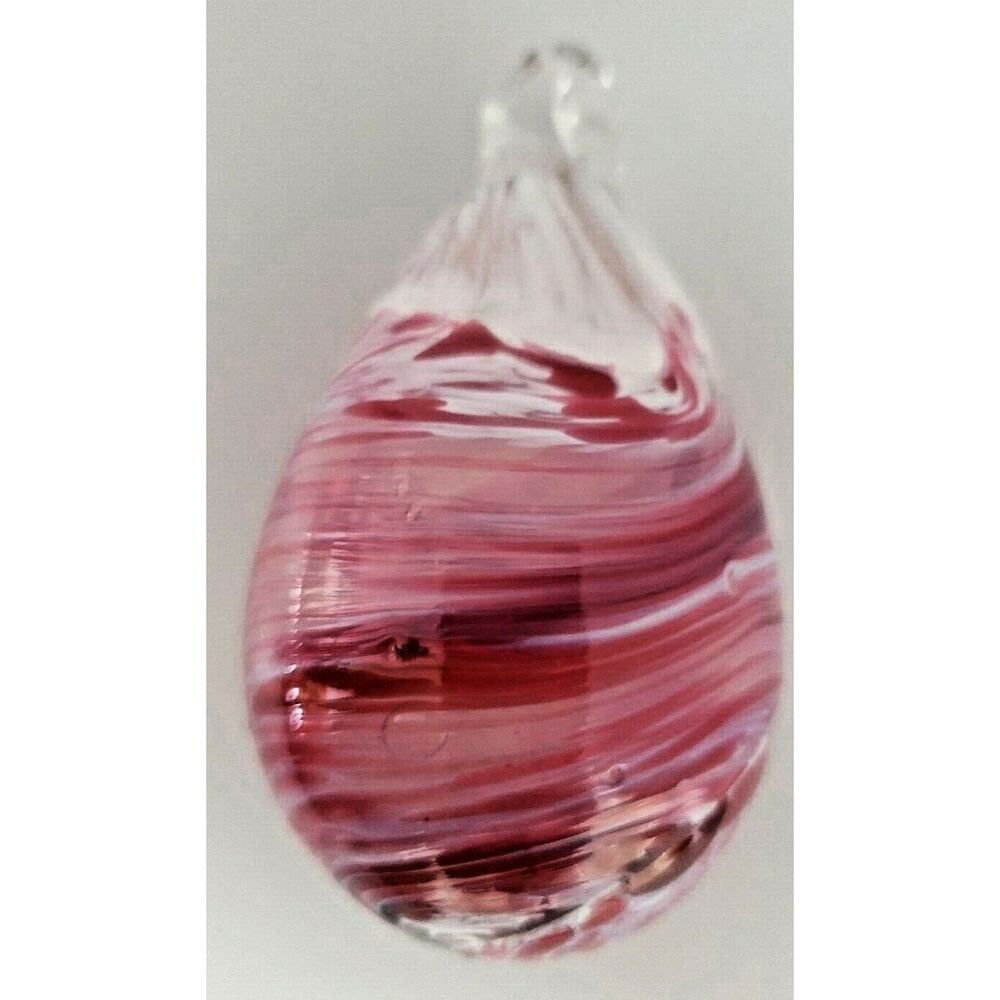 Vintage Hand Blown Stained Glass Egg Ornament Rare Find PB160/25
